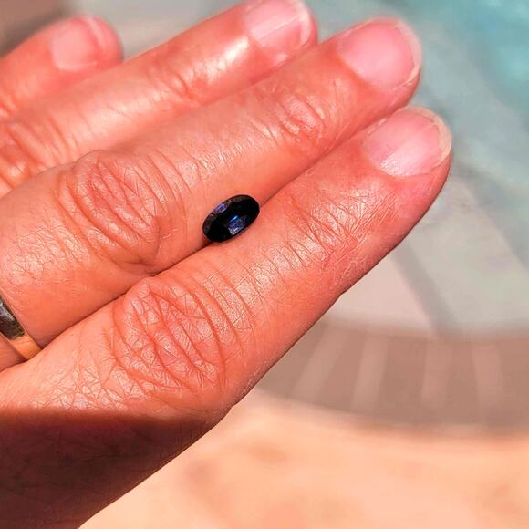 Flawless Unheated CERTIFIED 1.39 Carat African Sapphire!! - Picture 3 of 5